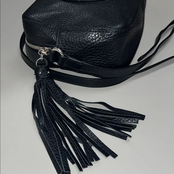 Gucci Black Soho Studded Disco Logo Leather Crossbody Bag - Picture 3 of 16